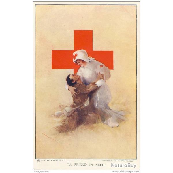 Illustrateur - Croix rouge - Femme - Guerre 1914-18
