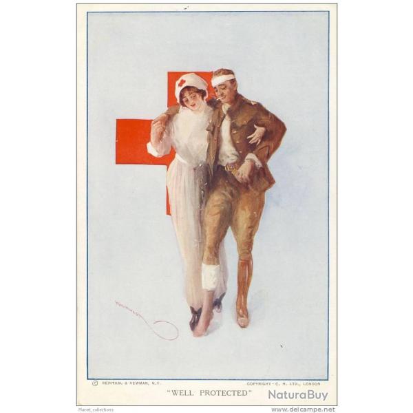 Illustrateur - Croix rouge - Femme - Guerre 1914-18