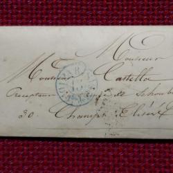 Pli Marque Postale France Paris 1837