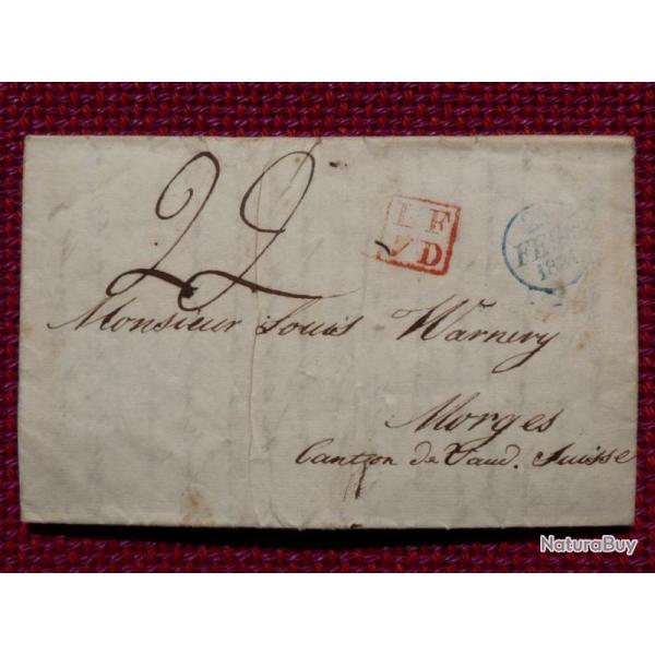 Pli Marque Postale Suisse Vaud 1831