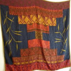 LANVIN Grand foulard soie épaisse mode luxe