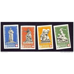 Timbre Suisse 1940 Série Découpé du bloc N**