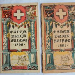 Calendriers Suisse 1895-1891