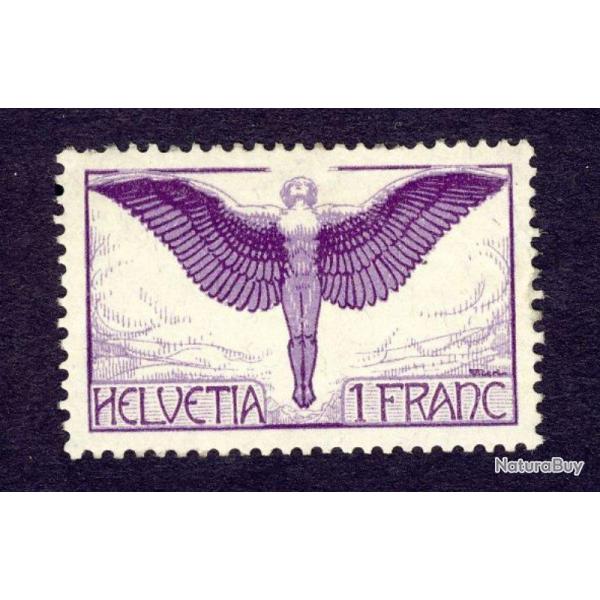 Timbre Suisse Pro Aro Poste Arienne F12 1924 N* avec charnire