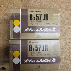 40 Balles 8x57JR sellier bellot 12,7G 196GRS