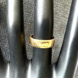 Large anneau en or jaune 18 carats - taille 55 - bague - alliance