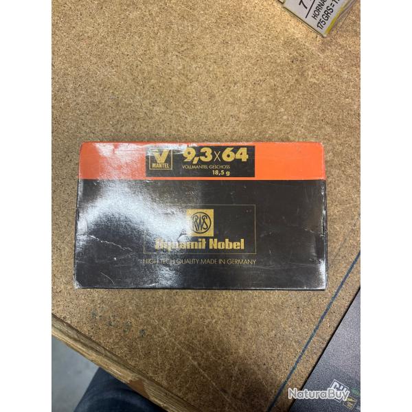 20 balles RWS 9,3x64 Vmantel 18,5g
