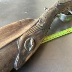 Fusil de chasse double canon a silex