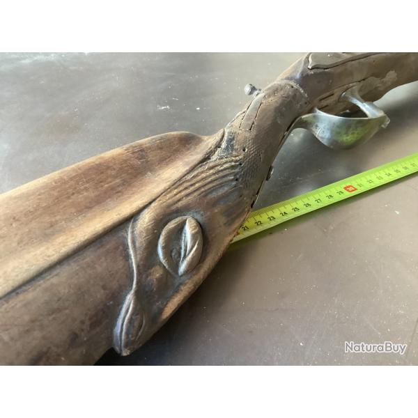 Fusil de chasse double canon a silex