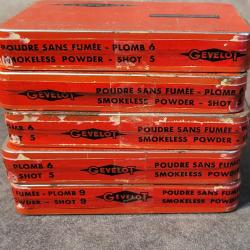 Lot de 5 boîtes GEVELOT 9mm flobert neuves