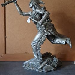Statue  ( cheyenne  brave ) de Jim ponter