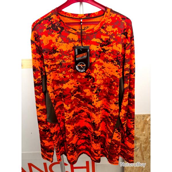 DV25- tee shirt manche longue Stagunt blaze 2XL