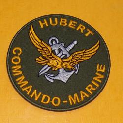 TISSU PATCH : HUBERT COMMANDO - MARINE , DIAMETRE 9 CM , BON ETAT VOIR PHOTO . POUR TOUT RENSEIGNEME