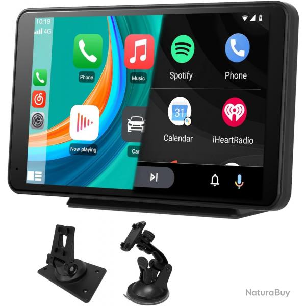 Autoradio 7" cran Tactile HD avec CarPlay sans Fil, Android Auto, AirPlay, PhoneLink - Compatible i