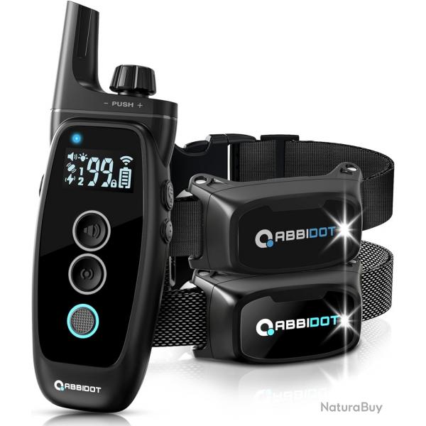 Collier de Dressage Chien Porte 1000m 151 Niveaux 4 Modes de Dressage tanche IPX7 Veilleuse