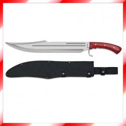 Grand Poignard / Machette - lame de 43 cm - manche en bois rouge