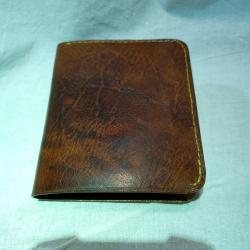 Portefeuille cuir tanné végétal marron