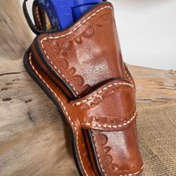 Holster en cuir pour revolvers de type Colt SAA 1873 ou réplique. Droitier N°01