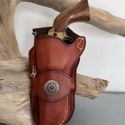 Holster en cuir pour revolvers de type Colt SAA 1873 ou réplique. Gaucher N°20