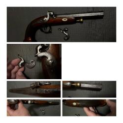 Pistolet plus noir de duel, Louis-Philippe, Anne XIX