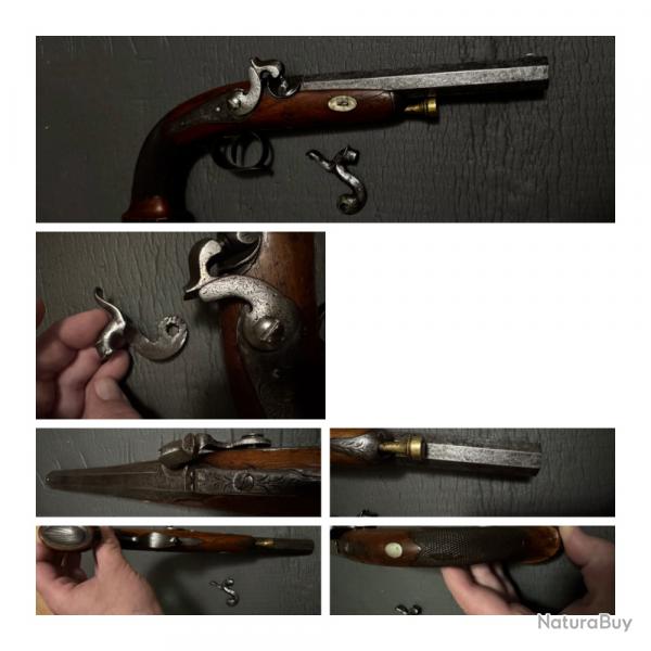 Pistolet plus noir de duel, Louis-Philippe, Anne XIX