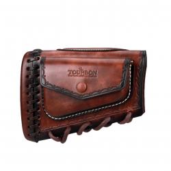 Cartouchière de crosse avec pochette + insert - cuir premium vieilli - LIVRAISON GRATUITE