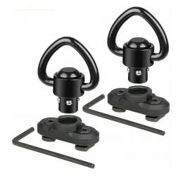 2PCS Adaptateur de Monture pivotante pour Harnais pour Rail Mlok Rail Quick Release QD Adaptateur