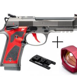 Pistolet BERETTA 92X Performance Optic Ready Dark RED + SHIELD RMSx + Type A - 9x19