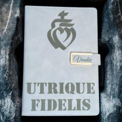 Carnet Calepin A5 en Cuir PU Coeurs Vendeens - Chouans Sacre-Coeur General Charette utrique fidelis