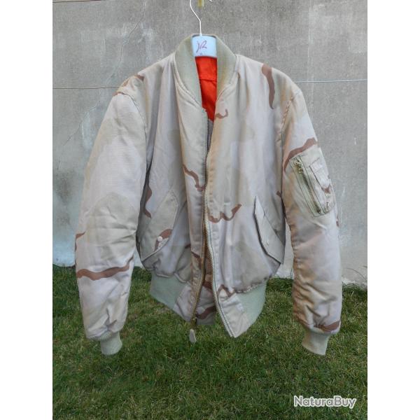 Rare Blouson de pilote Alpha Ma-1 camouflage désert