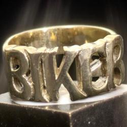 Bague chevaliere " biker " en laiton T63- harley biker davidson indian mc gang sons of anarchy