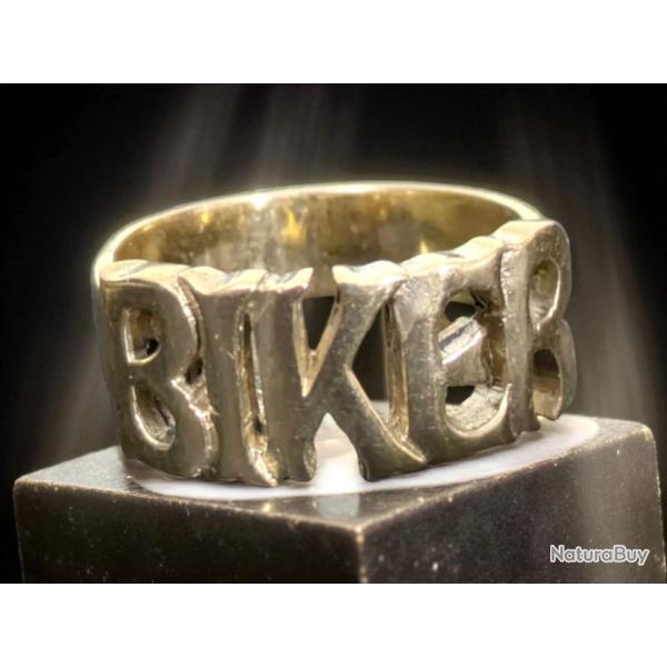 Bague chevaliere " biker " en laiton T63- harley biker davidson indian mc gang sons of anarchy
