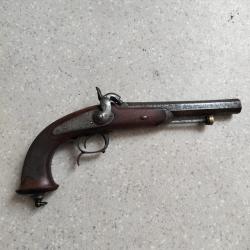 Très beau pistolet d'officier de cavalerie 1833 - 2° Type - Manufacture Royale de Châtellerault 1855