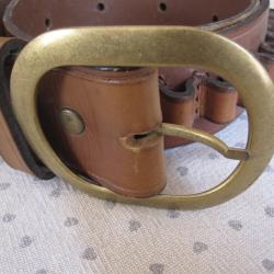CARTOUCHIERE WESTERN EN CUIR EPAIS