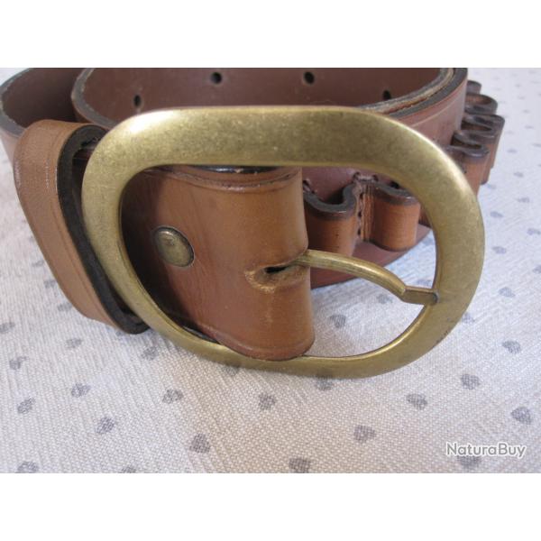 CARTOUCHIERE WESTERN EN CUIR EPAIS