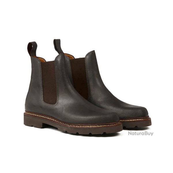 CHAUSSURES EN CUIR QUERCY - BRUN FONC