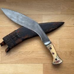 Military Antique Kukri WW2 Era With Decorated Hilt