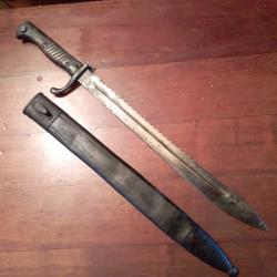 Baïonnette Mauser WW1 ,98/05 à scie R.STOCK&CoBERLIN-MARIENFELD  W 1915