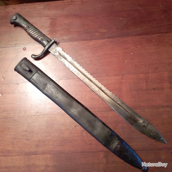 Baonnette Mauser WW1 ,98/05  scie R.STOCK&CoBERLIN-MARIENFELD  W 1915