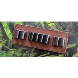 Cartouchière de ceinture en cuir pour 8 munitions, FABRICATION ARTISANALE