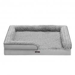 Panier pour chien lit pour animal orthopédique mousse alvéolée bords surélevés rembourrés housse am
