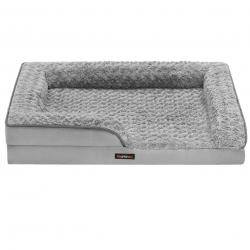 Panier pour chien lit pour animal orthopédique mousse alvéolée bords surélevés rembourrés housse am