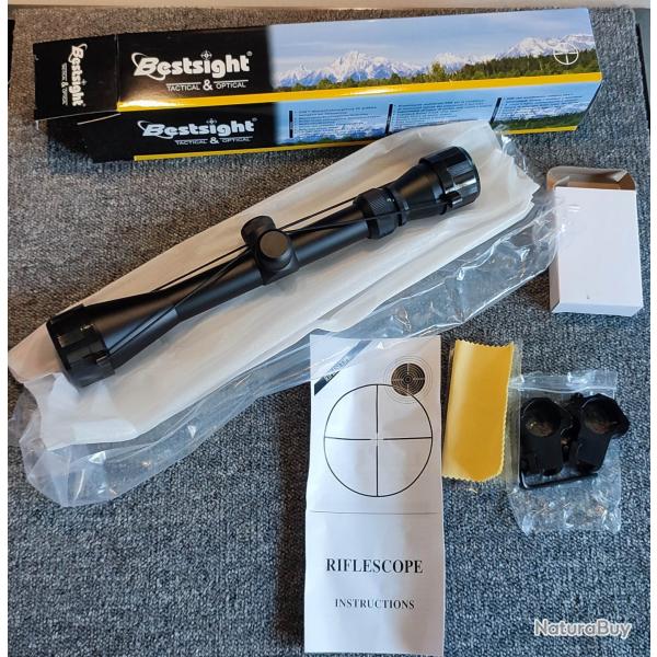 NEUF! lunette BESTSIGHT 3-9X40 tout en aluminium noir + colliers 11mm disponible immdiatement