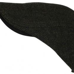 Béret Casquette Plate Noire en Laine Mode Anglaise Tweed Ajustable Cresty Taille unique Noir