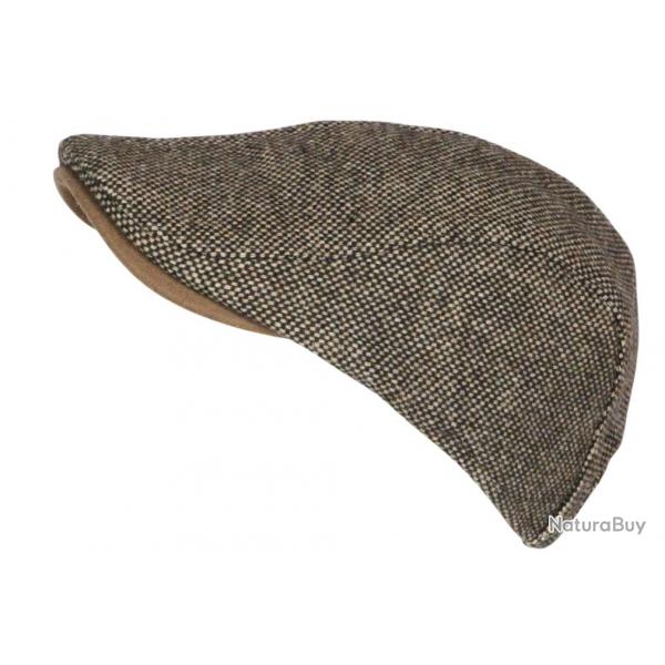 Bret Casquette Plate Marron en Laine Mode Anglaise Tweed Ajustable Cresty Taille unique Marron