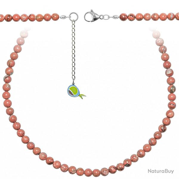 Collier en jaspe breschia - Perles rondes 6 mm - 50 cm