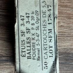 Boite munitions calibre 5,5 mm anciennes