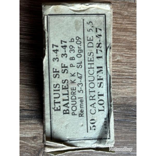 Boite munitions calibre 5,5 mm anciennes