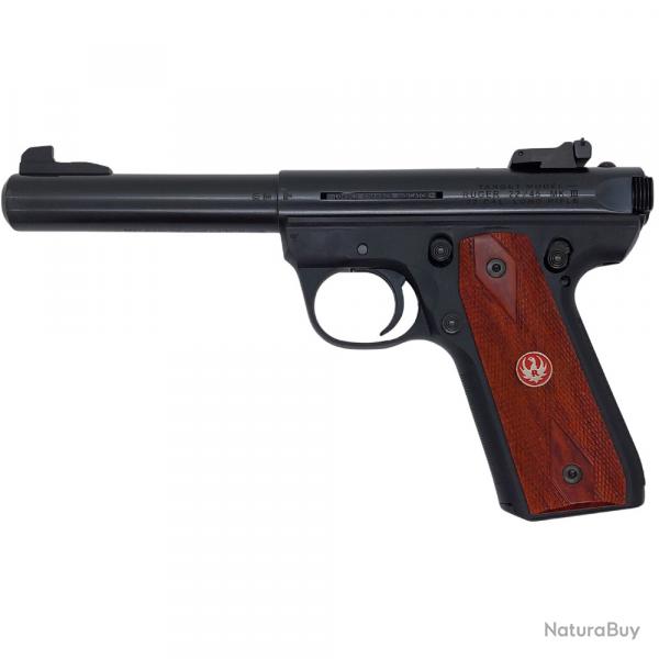 Pistolet ruger 22/45 target 22lr bronze plaquette cocobolo