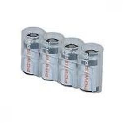 Portes Piles POWERPAX Transparent 4x CR123